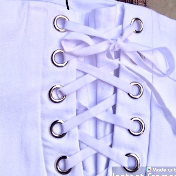 LAST PAIR! White high-waisted stretch skinny jeans - Picture 4 of 5